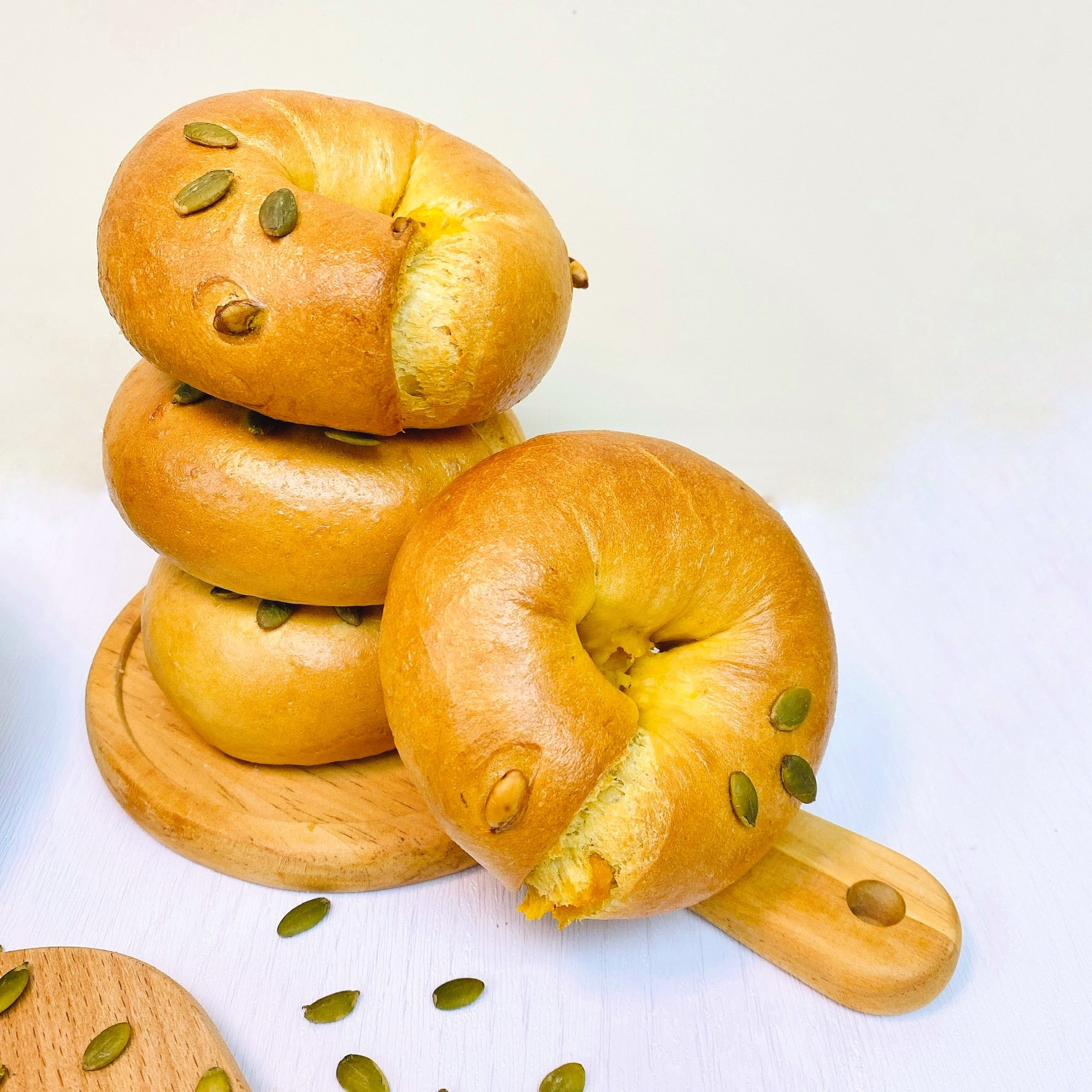 【23/10-1/11 限定】日本南瓜乳酪芝士火後腿貝果