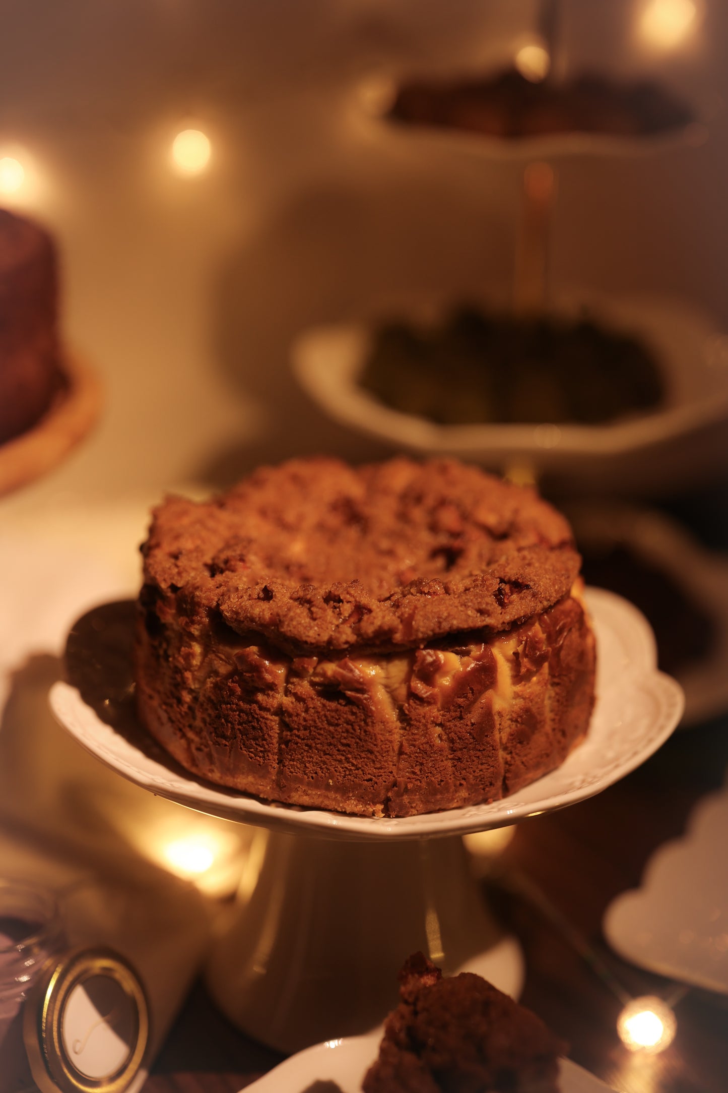 Apple crumble cheesecake