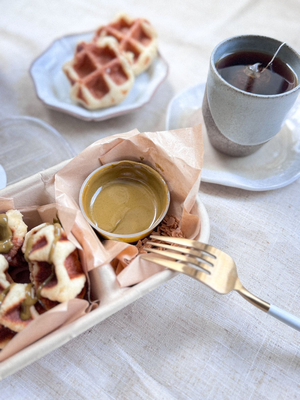 （1星期前預購款）迷你窩夫開心果沾醬盒